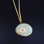 Necklace Eye Charm Pendant (Pistachio)